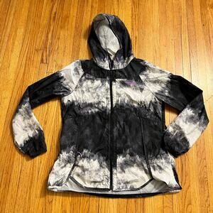 The North Face Windwall Jacket Womens Medium Black Gray Light Windbreaker